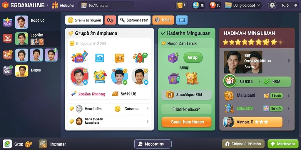 Fitur multiplayer yang memungkinkan interaksi dengan pemain lain.