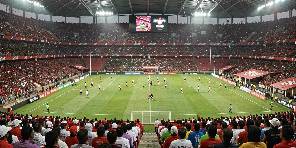 Tangkapan layar menunjukkan grafis lingkungan yang cerah dan detail.